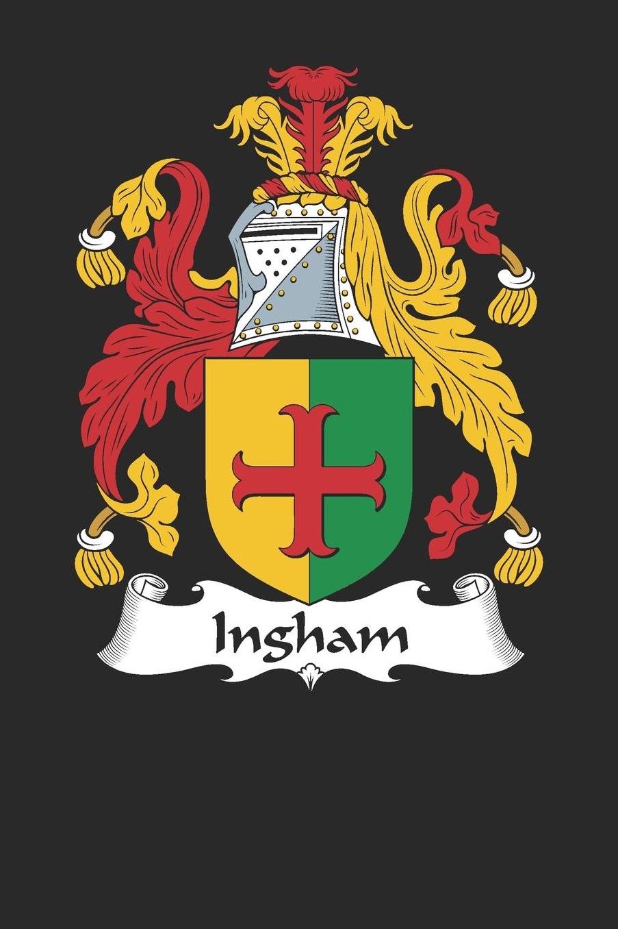 Ingham: Ingham Coat of Arms and Family Crest Notebook Journal (6 x 9 - 100 pages)