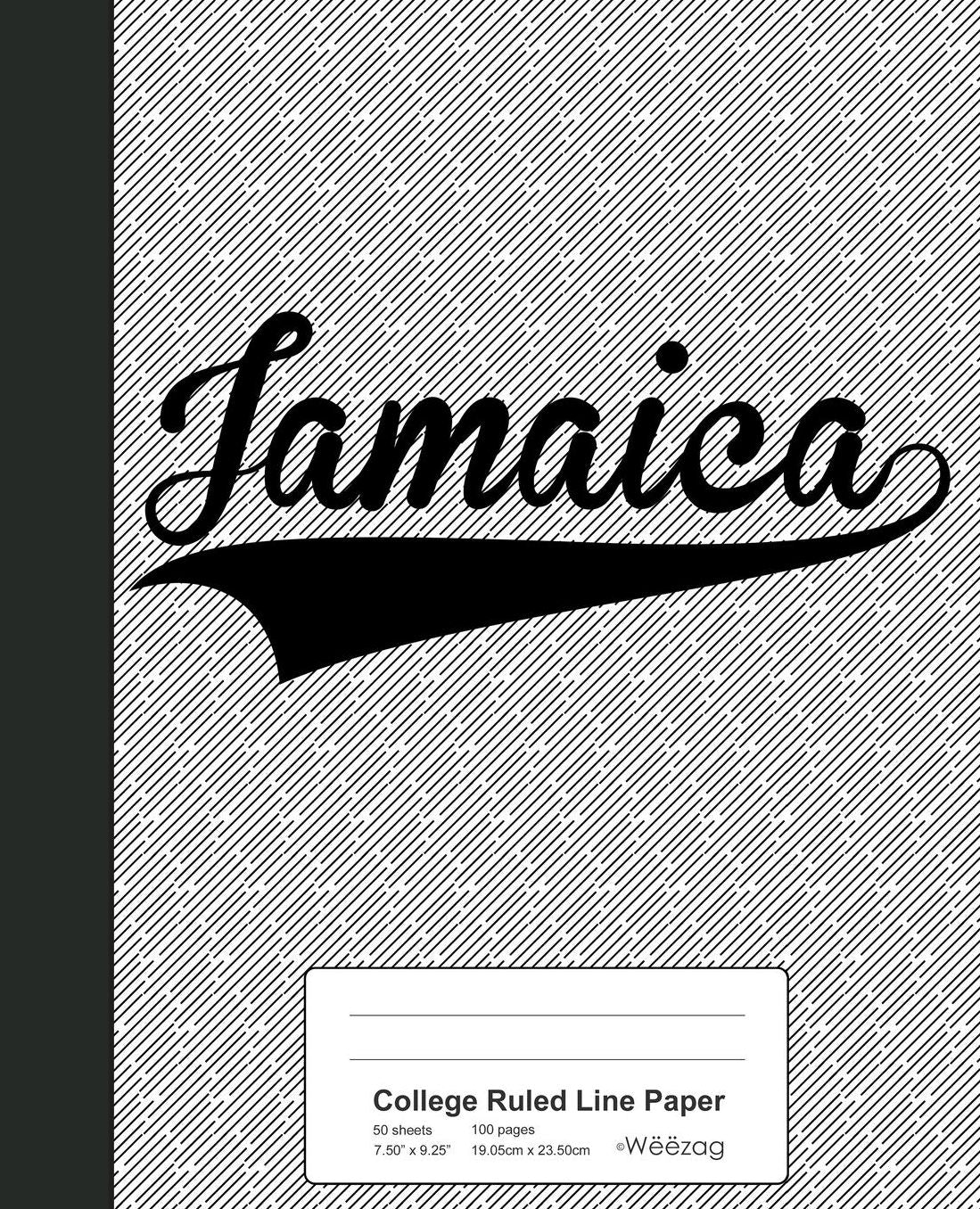 College Ruled Line Paper: JAMAICA Notebook