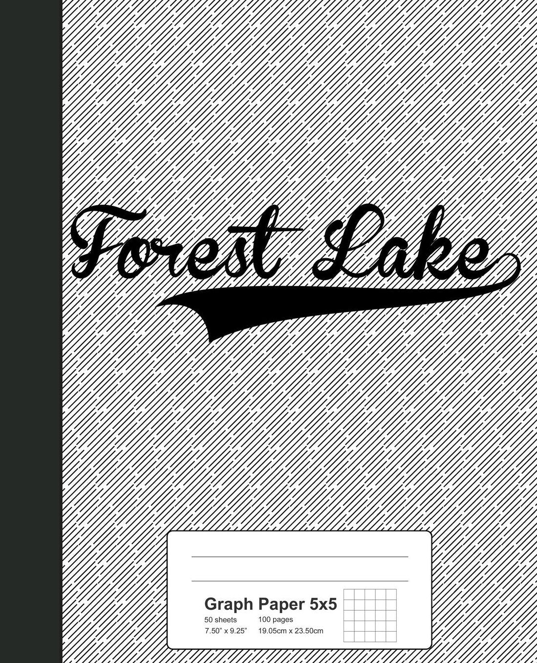 Graph Paper 5x5: FOREST LAKE Notebook