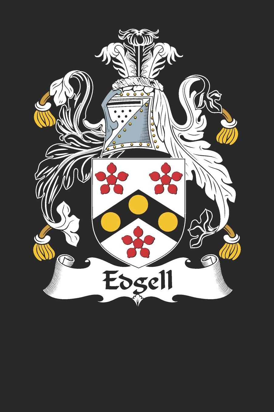 Edgell: Edgell Coat of Arms and Family Crest Notebook Journal (6 x 9 - 100 pages)