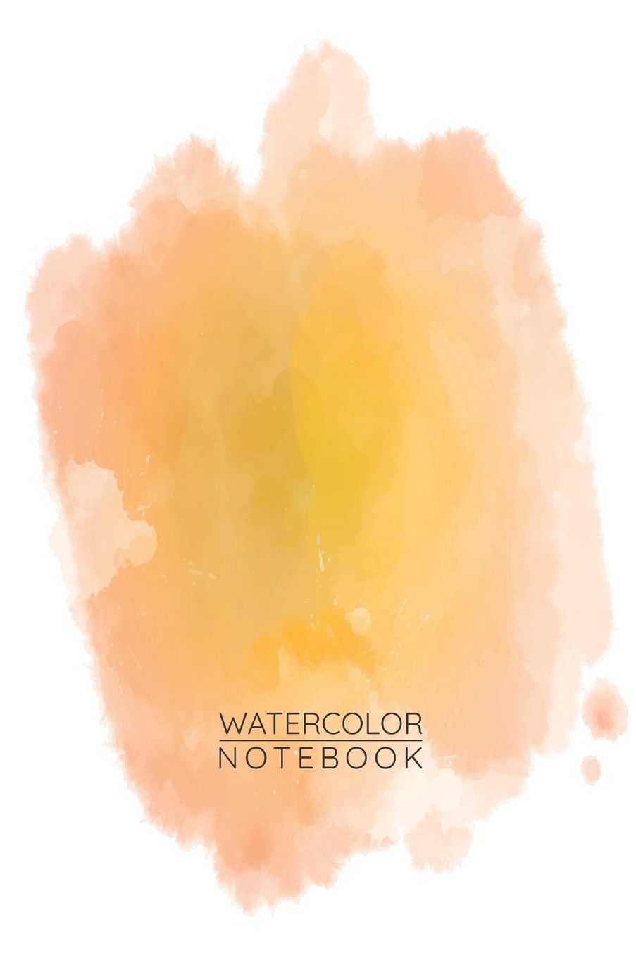 Orange Yellow Watercolor Notebook - Sketch Book for Drawing Painting Writing - Orange Yellow Watercolor Journal - Orange Yellow Diary: Medium College-Ruled Journey Diary, 110 page, Lined, 6x9 (15.2 x 22.9 cm)