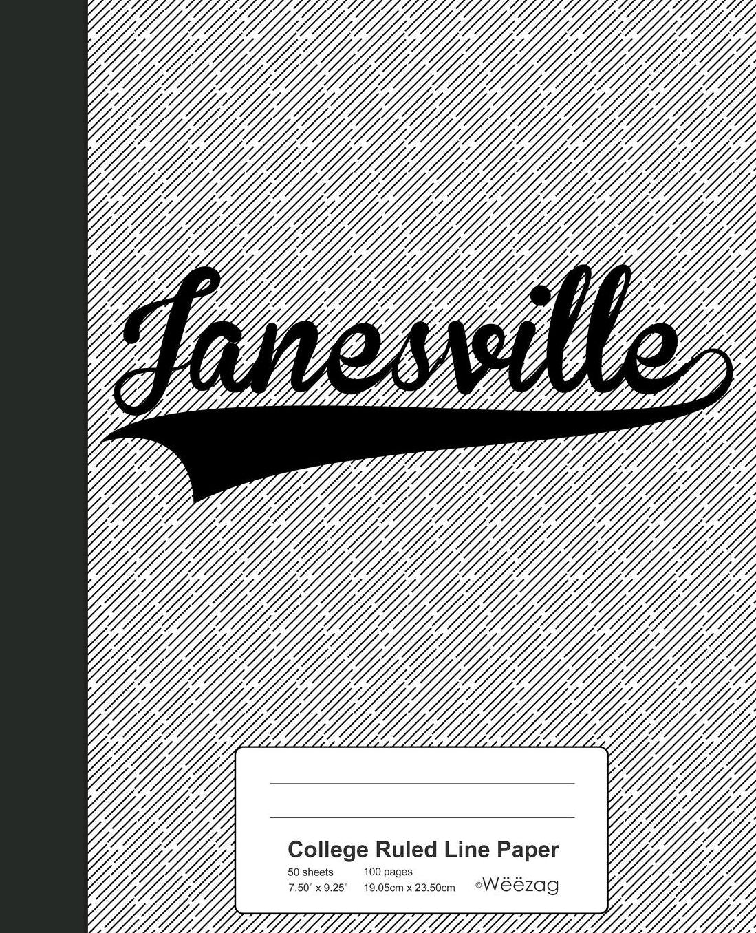 College Ruled Line Paper: JANESVILLE Notebook