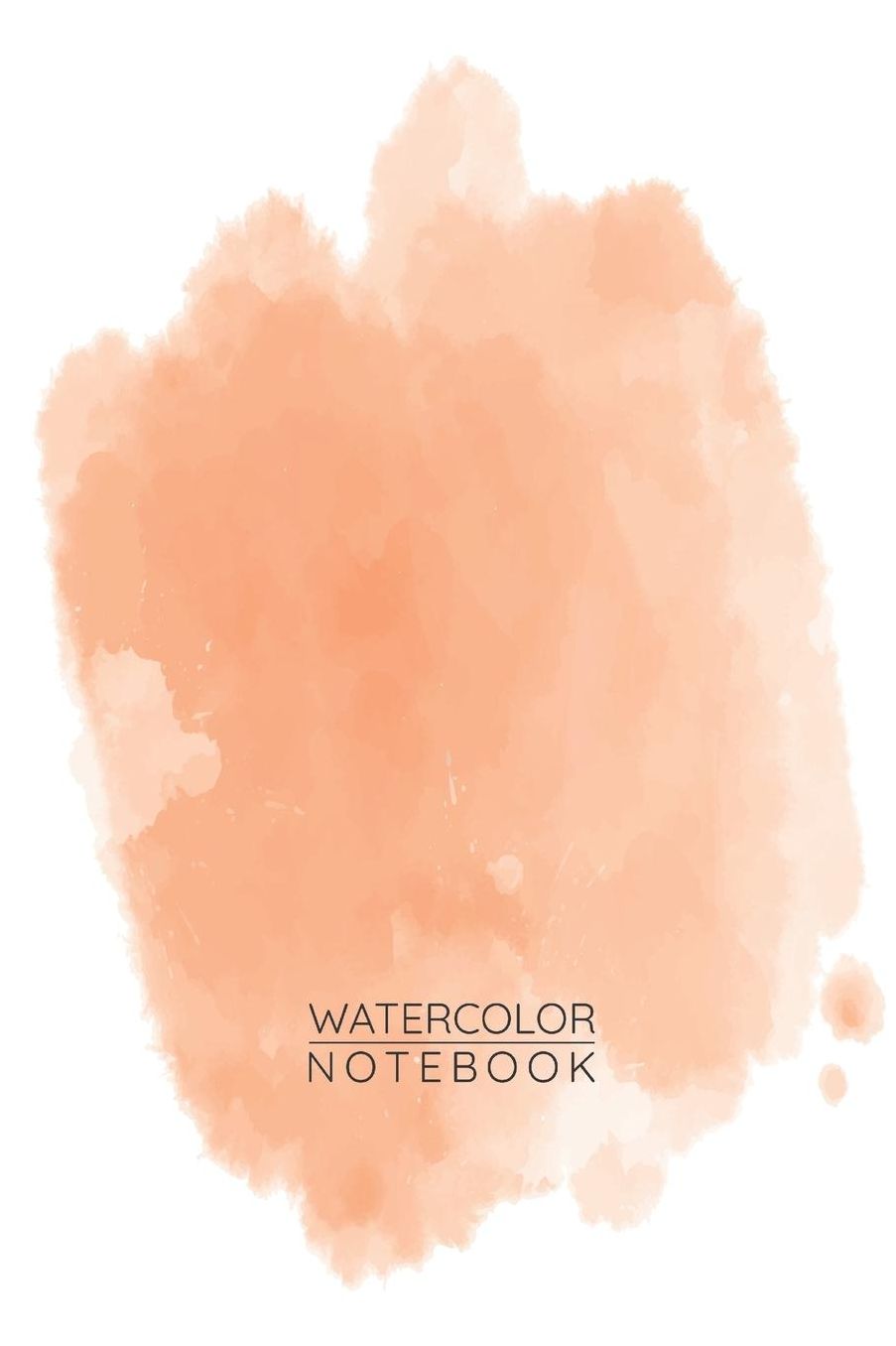 Orange Watercolor Notebook - Sketch Book for Drawing Painting Writing - Orange Watercolor Journal - Orange Watercolor Diary: Medium College-Ruled Journey Diary, 110 page, Lined, 6x9 (15.2 x 22.9 cm)