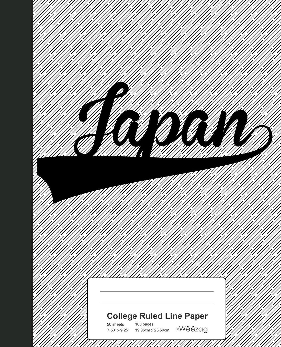 College Ruled Line Paper: JAPAN Notebook