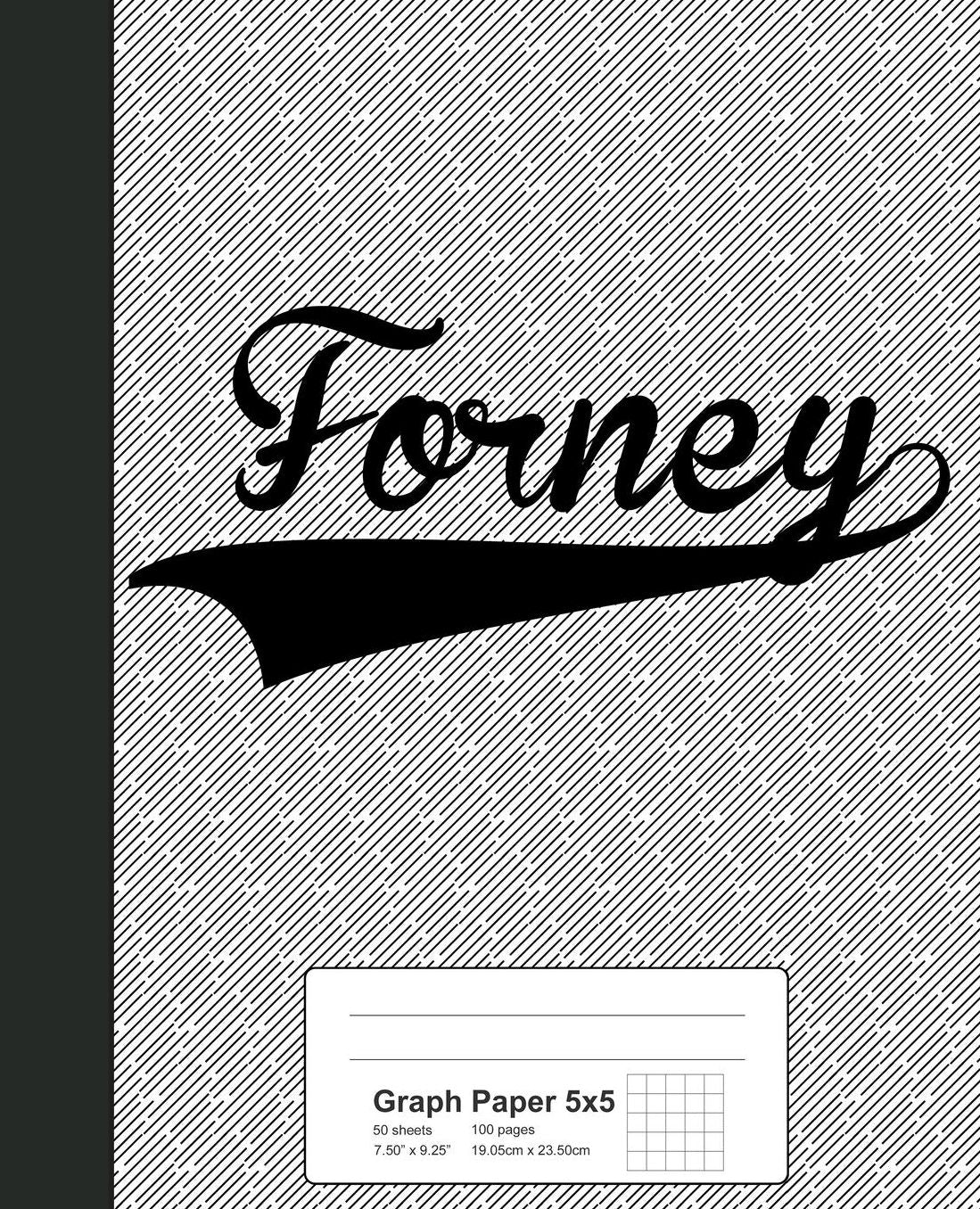 Graph Paper 5x5: FORNEY Notebook