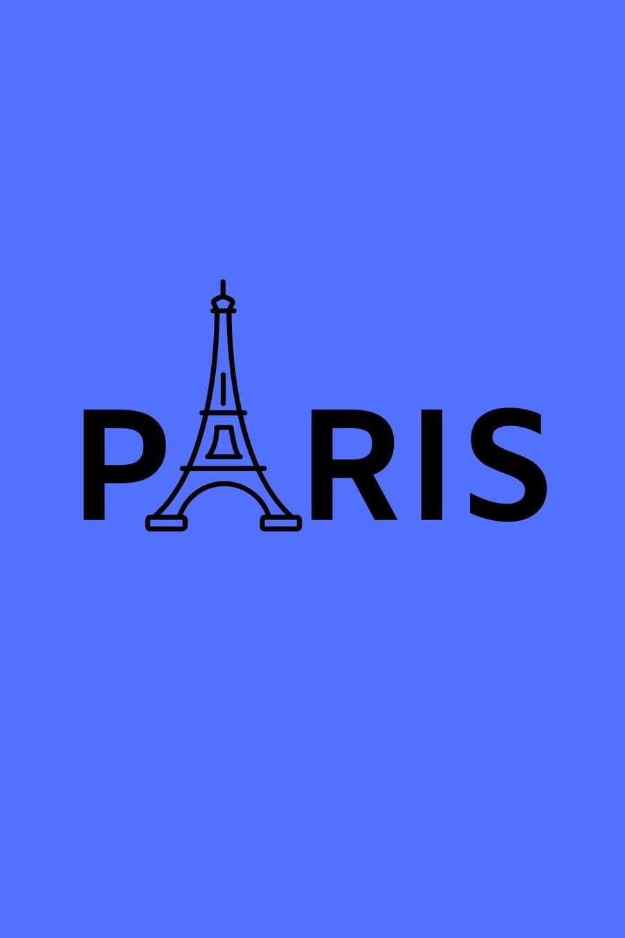 Paris: 120 Page Lined Paperback Notebook - 6x9(15.2 x 22.9 cm)