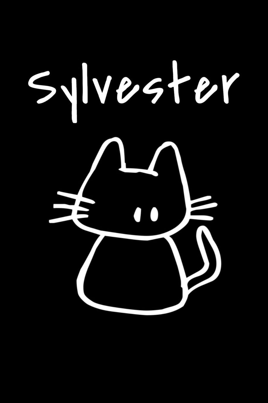 Sylvester: Composition Notebook Plain College Ruled Wide Lined 6 x 9 Journal Cute Meow Funny Kawaii Gifts for Cat Lover's Organizer Record Log Passwords Address Book Appointments & Diary Students Back to School Teens Kids Workbook for Writing Notes