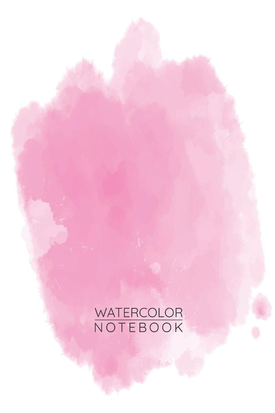 Pink Watercolor Notebook - Sketch Book for Drawing Painting Writing - Pink Watercolor Journal - Pink Watercolor Diary: Medium College-Ruled Journey Diary, 110 page, Lined, 6x9 (15.2 x 22.9 cm)