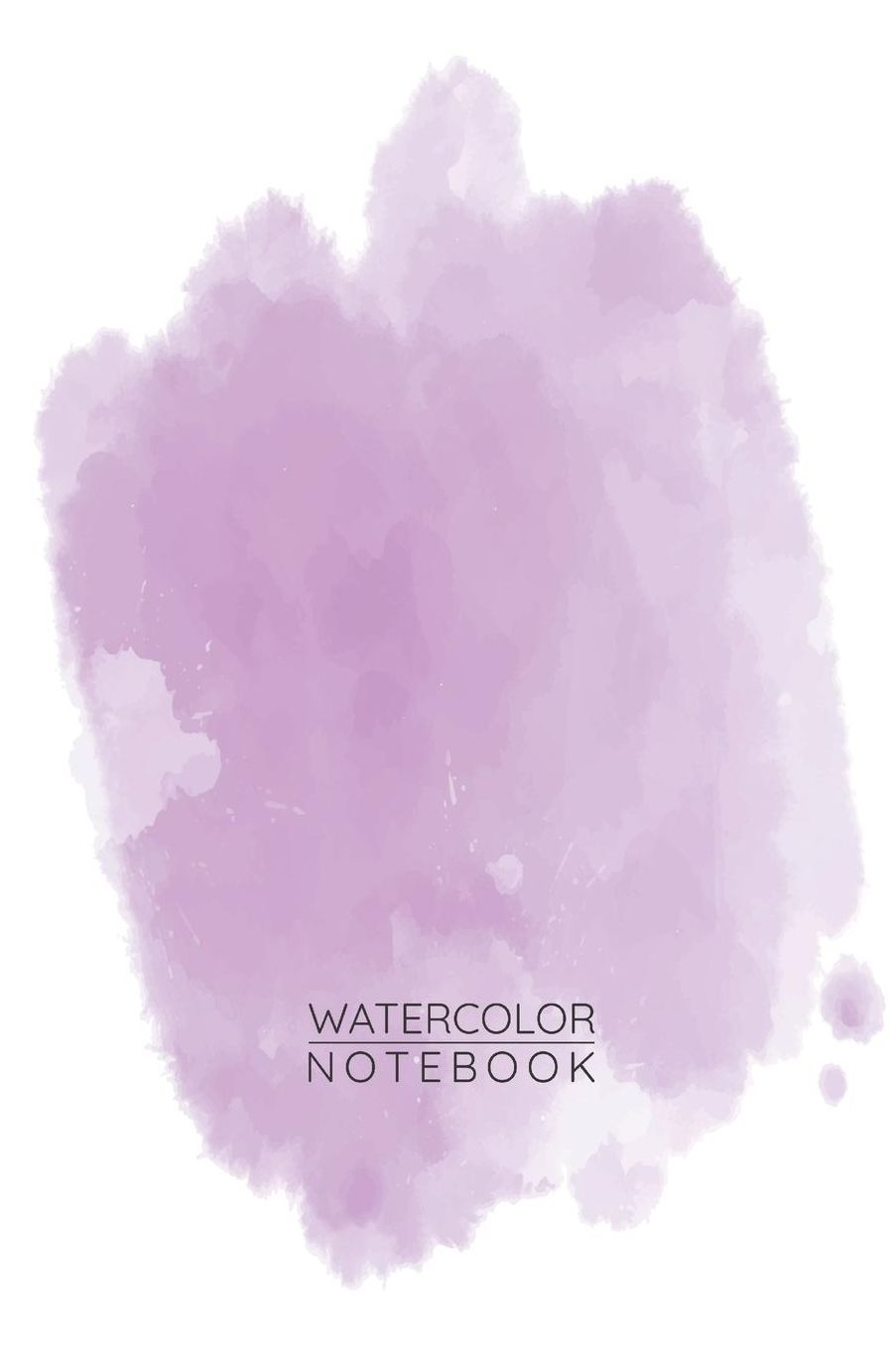 Purple Watercolor Notebook - Sketch Book for Drawing Painting Writing - Purple Watercolor Journal - Purple Watercolor Diary: Medium College-Ruled Journey Diary, 110 page, Lined, 6x9 (15.2 x 22.9 cm)