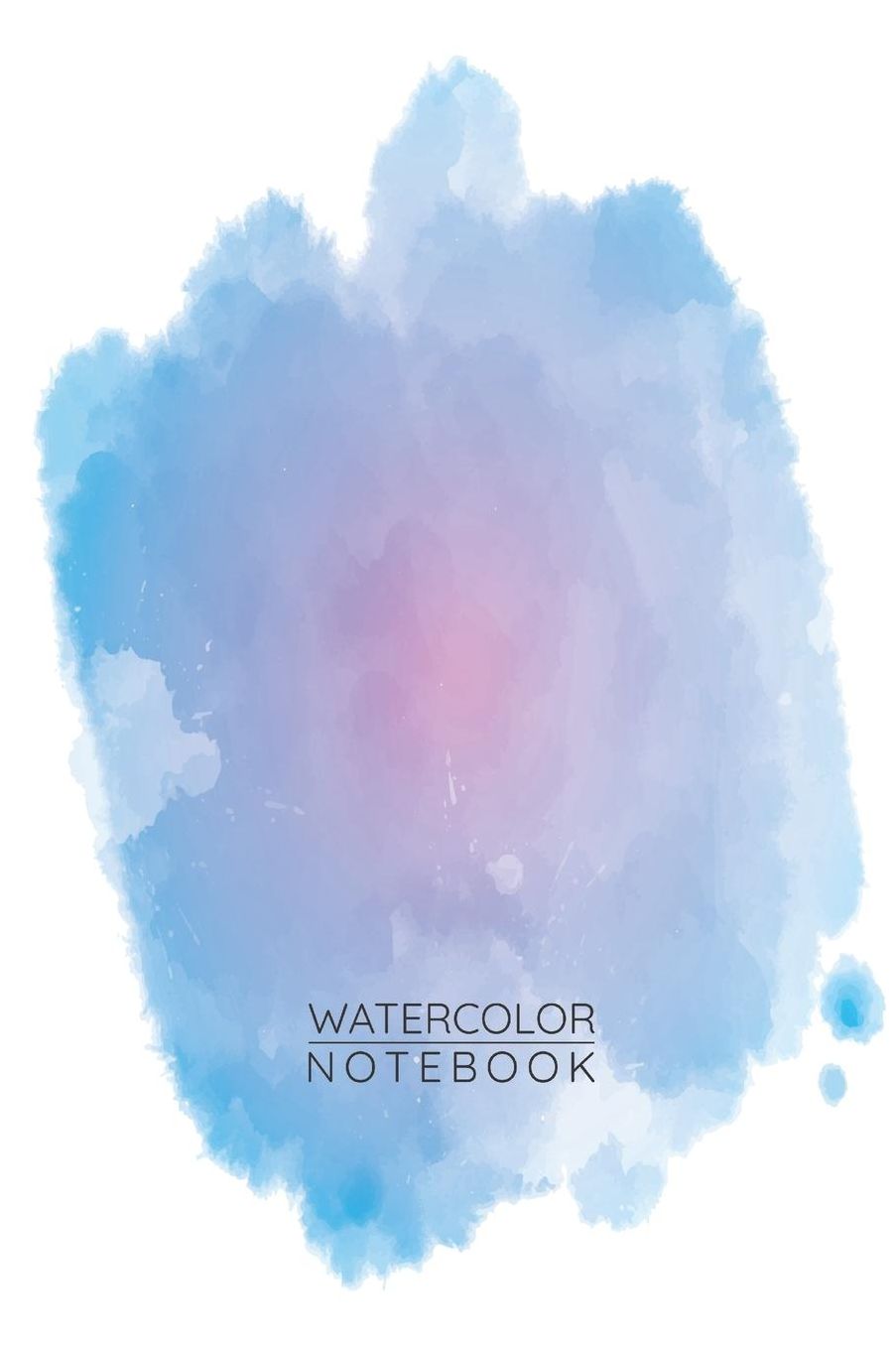 Red Blue Watercolor Notebook - Sketch Book for Drawing Painting Writing - Red Blue Watercolor Journal - Red Blue Watercolor Diary: Medium College-Ruled Journey Diary, 110 page, Lined, 6x9 (15.2 x 22.9 cm)