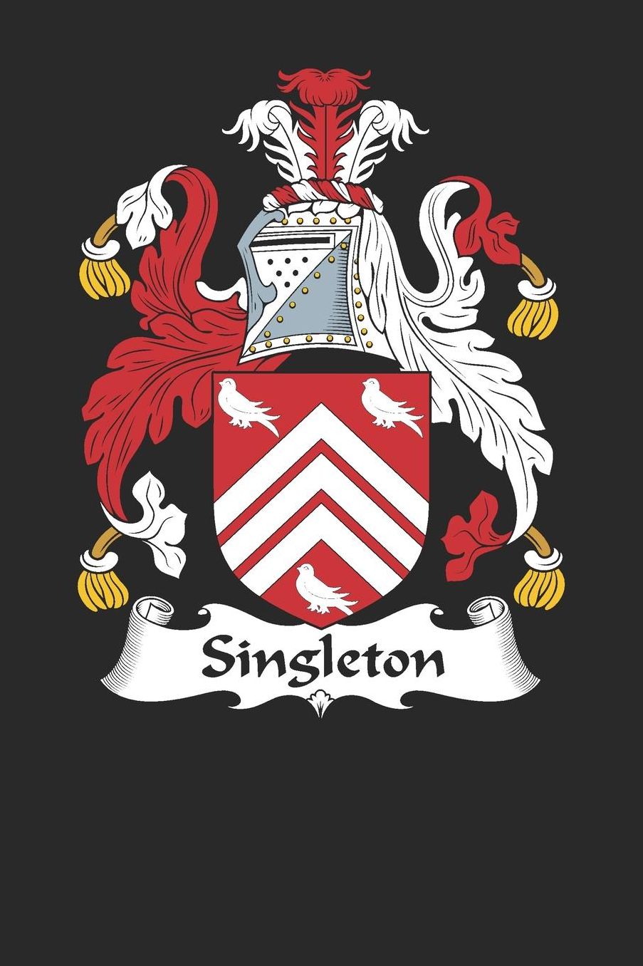 Singleton: Singleton Coat of Arms and Family Crest Notebook Journal (6 x 9 - 100 pages)