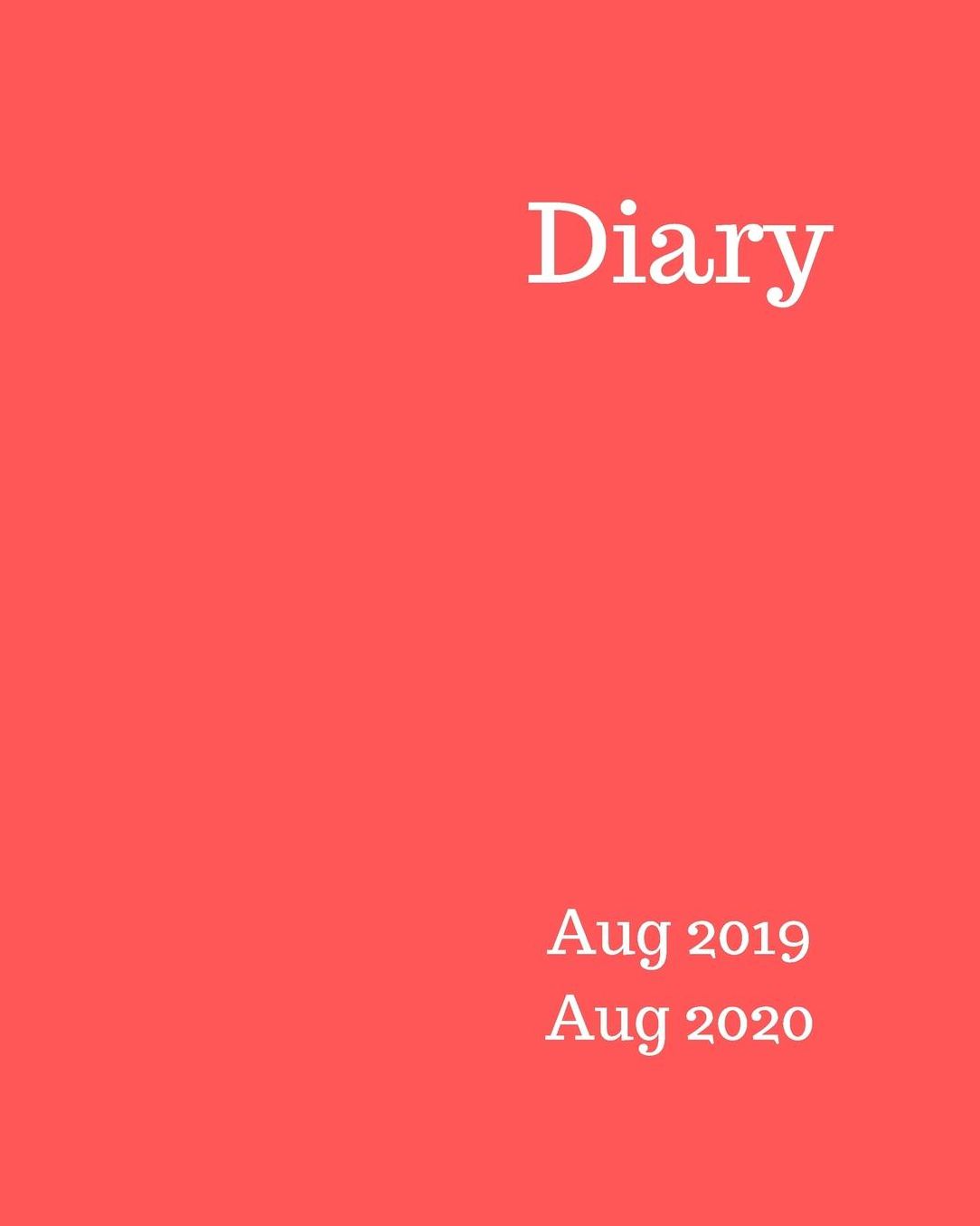 Diary Aug 2019-Aug 2020: 8x10 day to a page academic year diary, hourly appointments and space for notes on each page. Perfect for teachers, students and small business owners. Plain bright red design