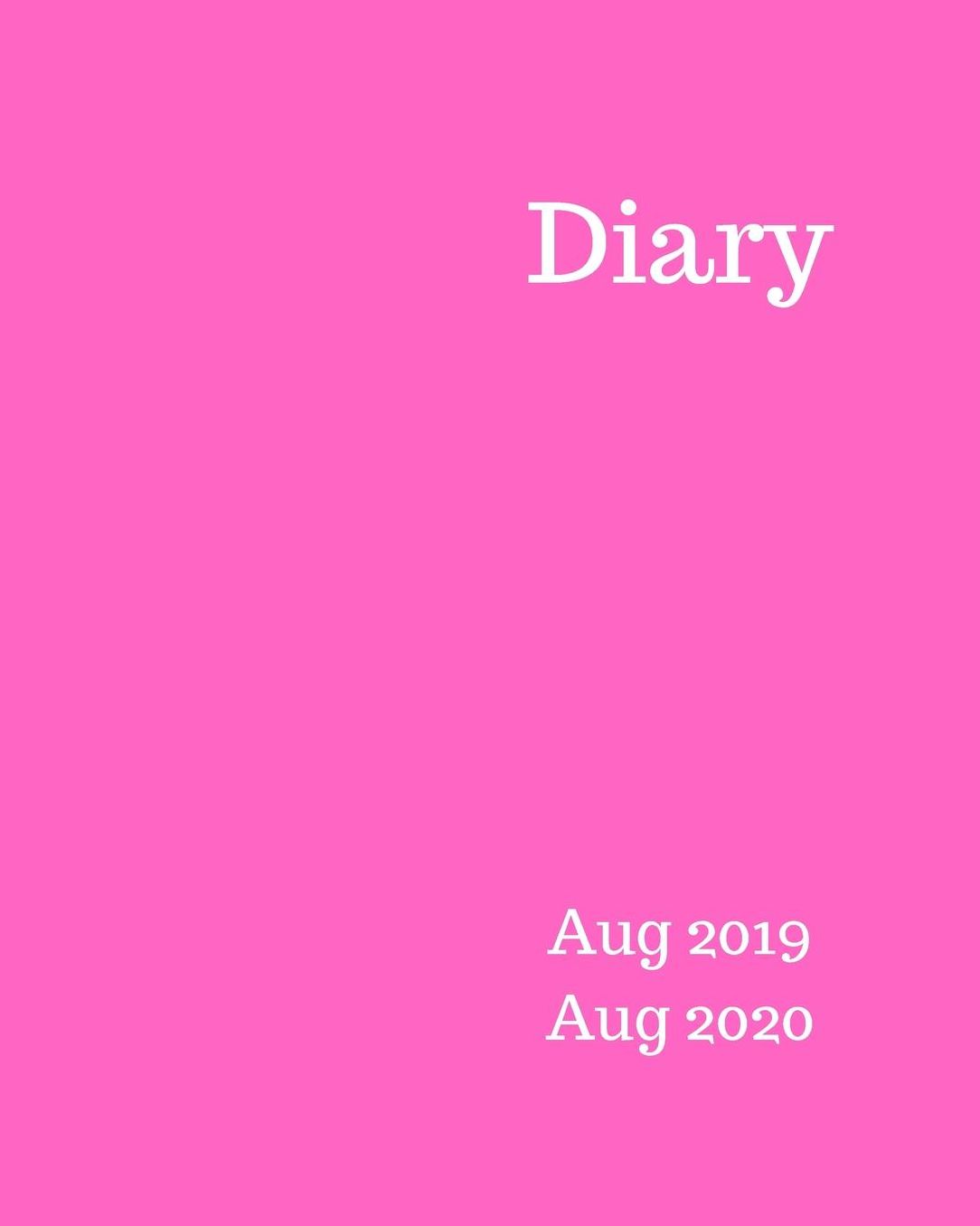 Diary Aug 2019-Aug 2020: 8x10 day to a page academic year diary, hourly appointments and space for notes on each page. Perfect for teachers, students and small business owners. Bright pink design