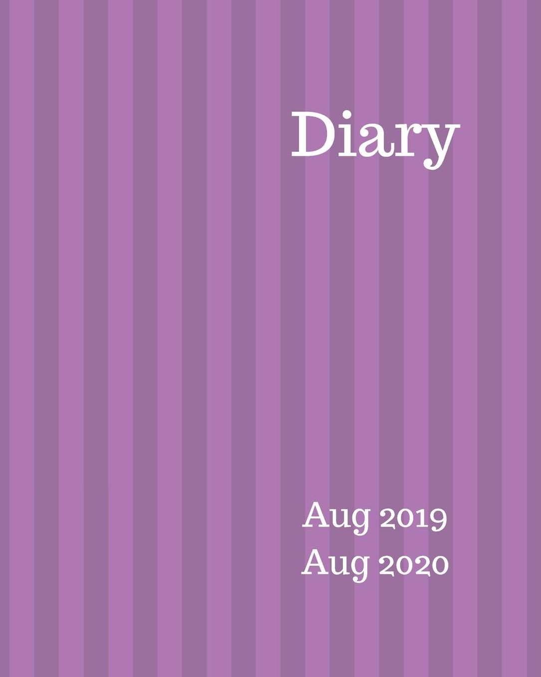 Diary Aug 2019-Aug 2020: 8x10 day to a page academic year diary, hourly appointments and space for notes on each page. Perfect for teachers, students and small business owners. Purple vertical stripe design