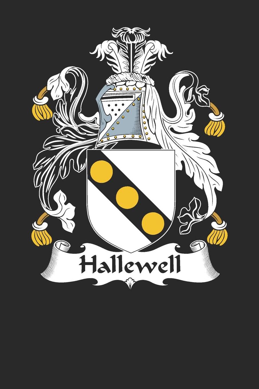 Hallewell: Hallewell Coat of Arms and Family Crest Notebook Journal (6 x 9 - 100 pages)