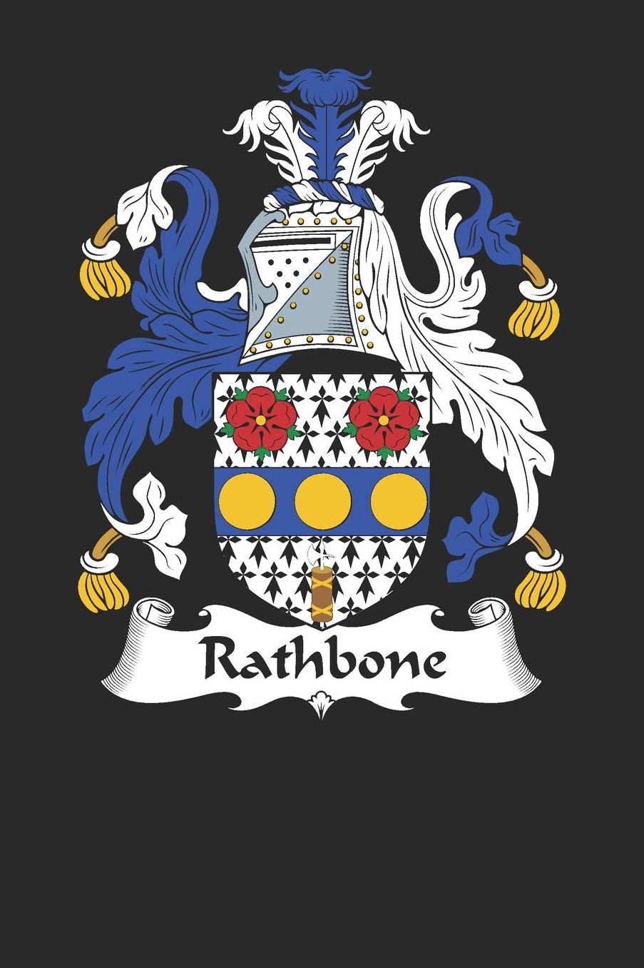 Rathbone: Rathbone Coat of Arms and Family Crest Notebook Journal (6 x 9 - 100 pages)