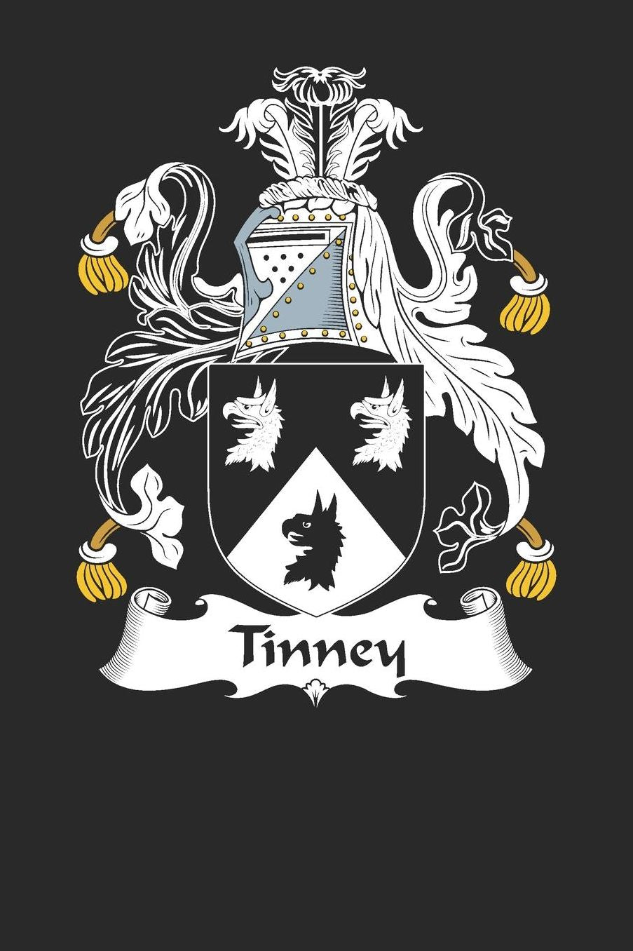 Tinney: Tinney Coat of Arms and Family Crest Notebook Journal (6 x 9 - 100 pages)