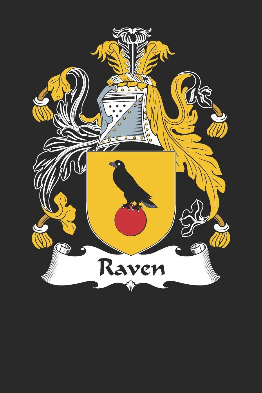 Raven: Raven Coat of Arms and Family Crest Notebook Journal (6 x 9 - 100 pages)