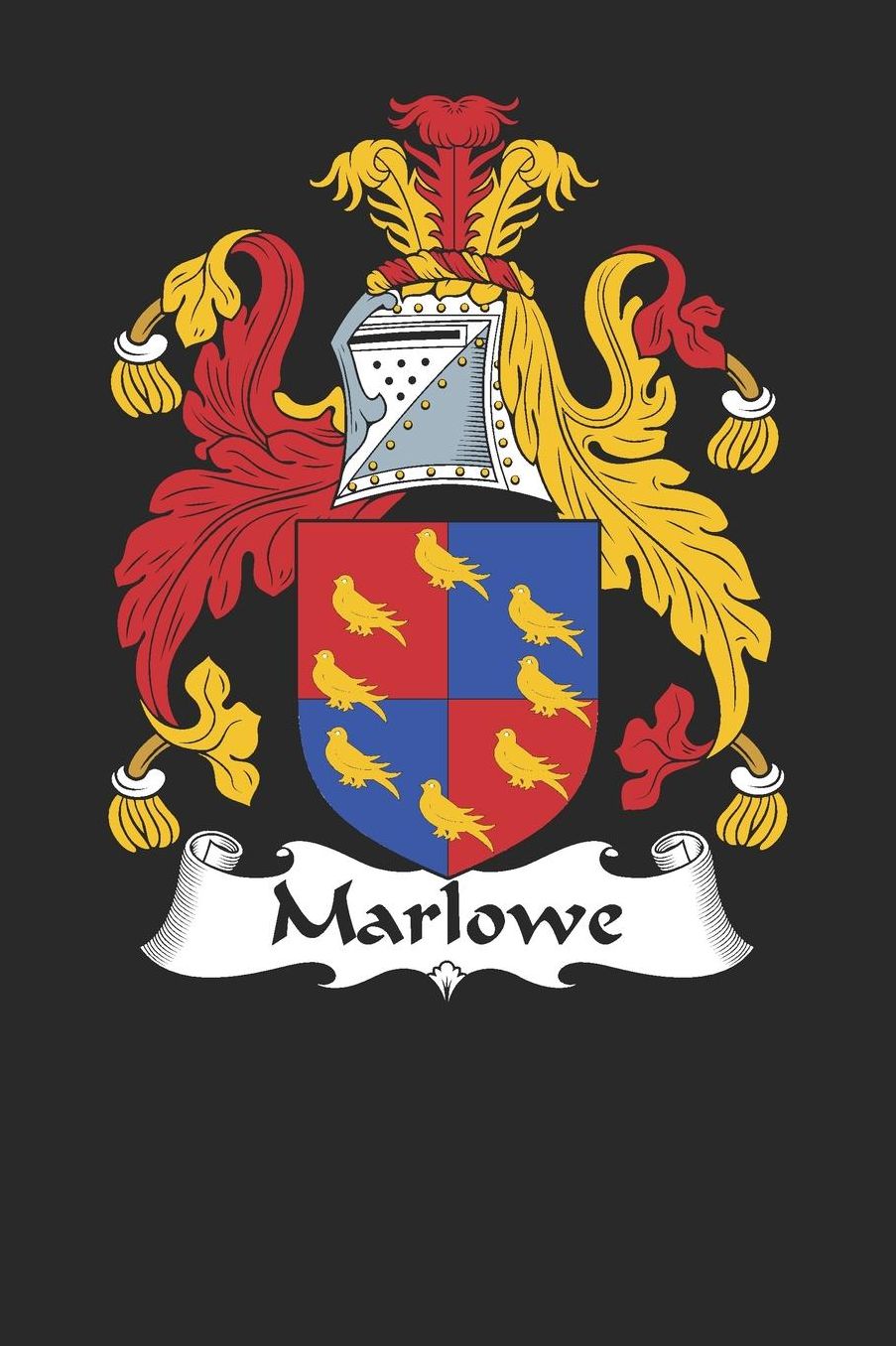 Marlowe: Marlowe Coat of Arms and Family Crest Notebook Journal (6 x 9 - 100 pages)