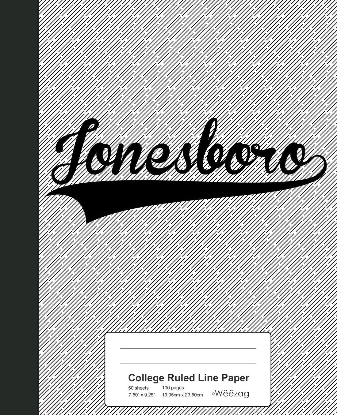 College Ruled Line Paper: JONESBORO Notebook