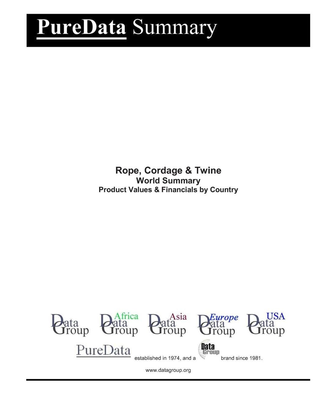 Rope, Cordage & Twine World Summary: Product Values & Financials by Country