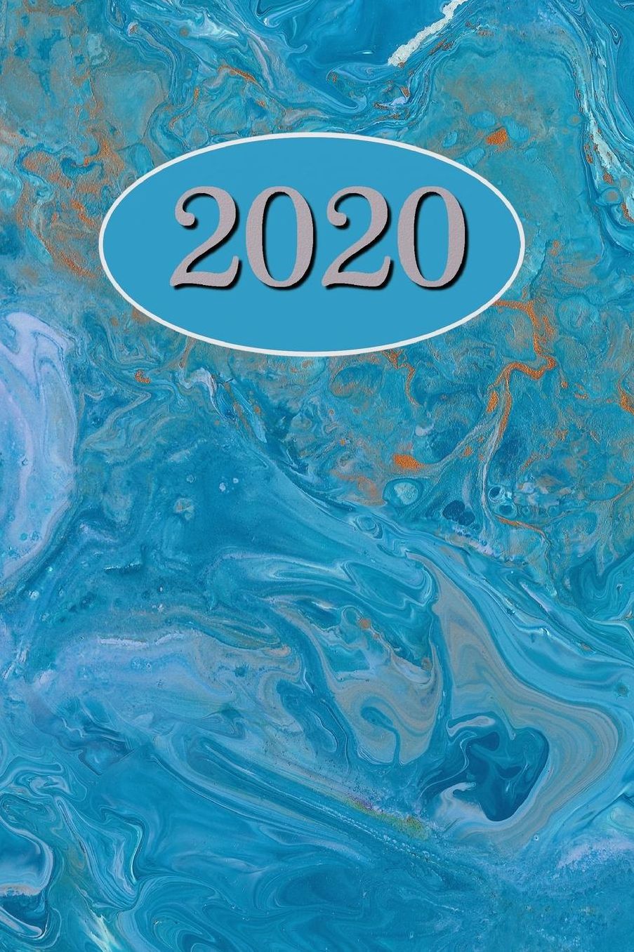 2020: Agenda - Planificateur Hebdomadaire et Mensuel - Agenda semainier 2020 - Calendrier des semaines 2020 - 20 pages Adresses - 12 pages relevï¿½ de temps - Turquoise marbrï¿½