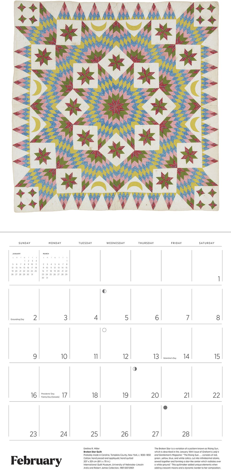 2025 Antique Quilts Wall Calendar