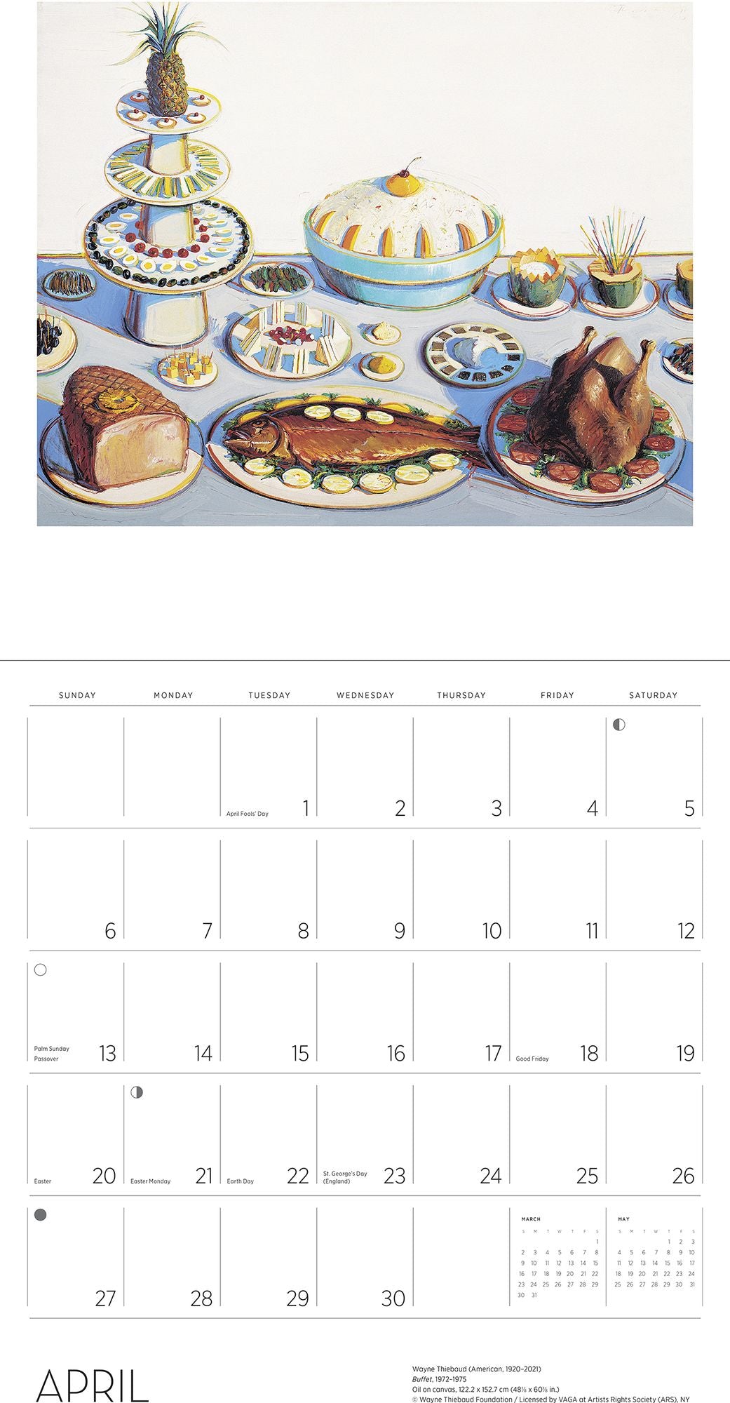 2025 Wayne Thiebaud Wall Calendar