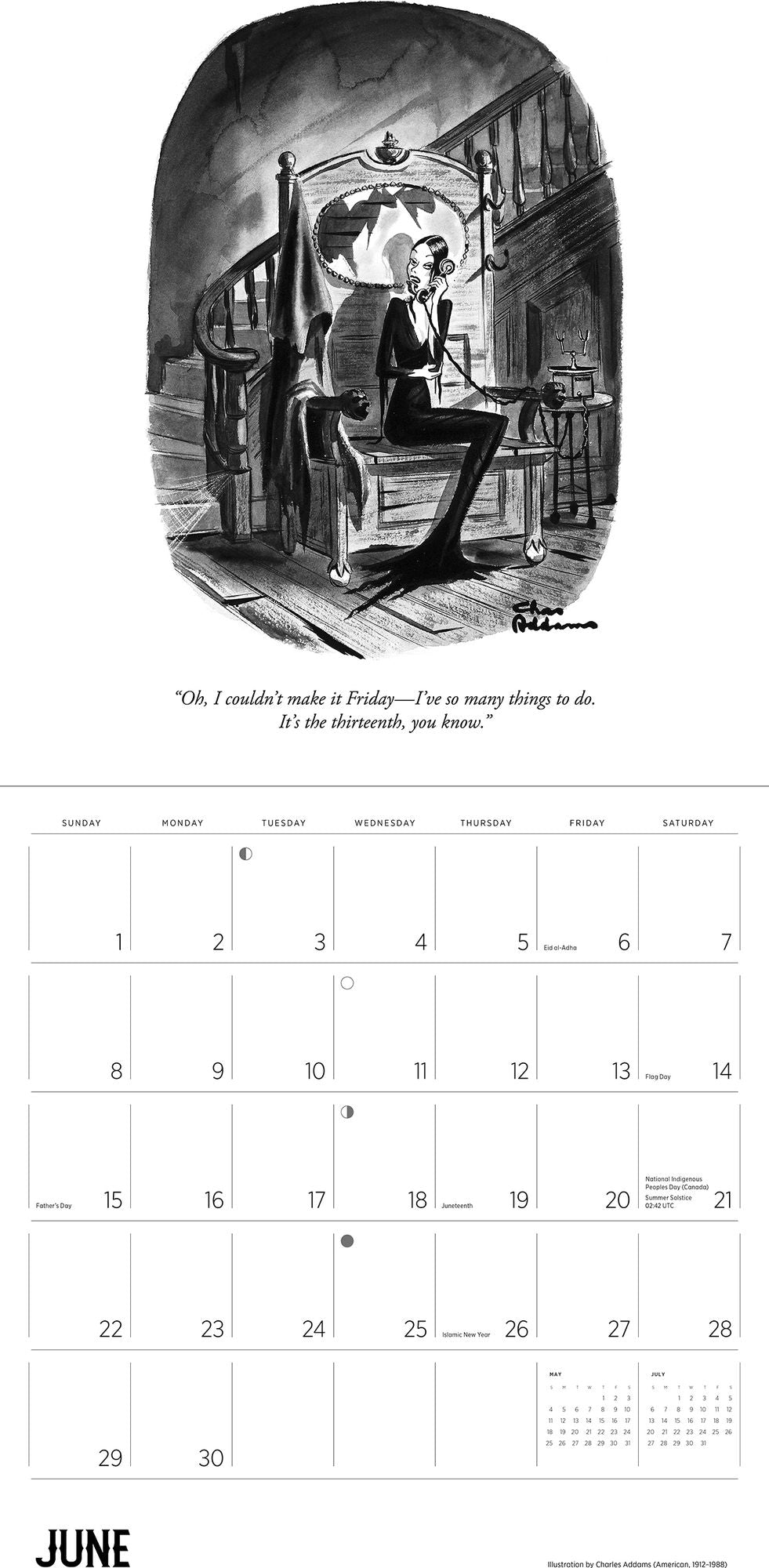 2025 Charles Addams: The Addams Family Wall Calendar