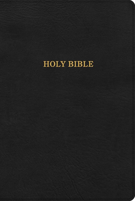 KJV Large Print Thinline Bible, Black Leathertouch