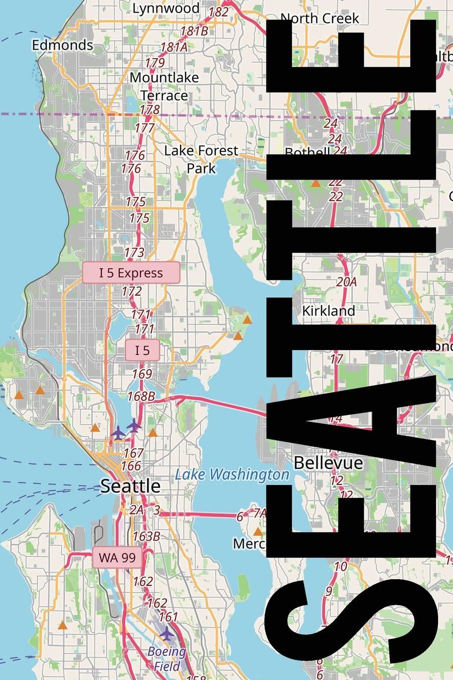 Seattle: 6x9 blank lined journal