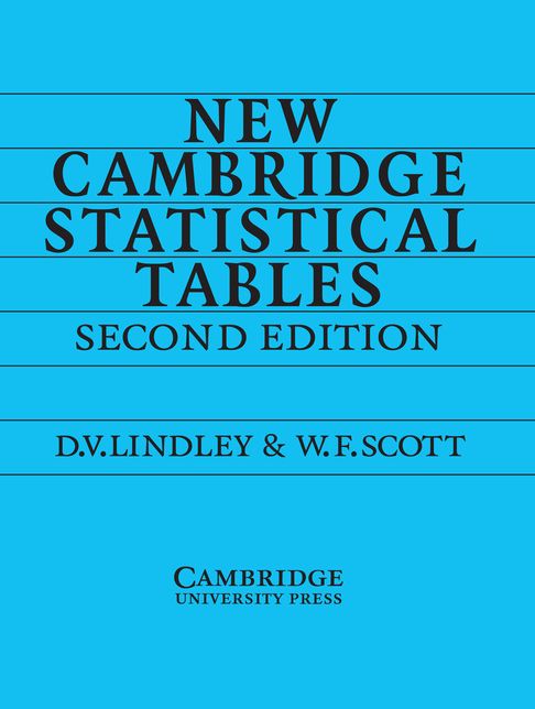 New Cambridge Statistical Tables
