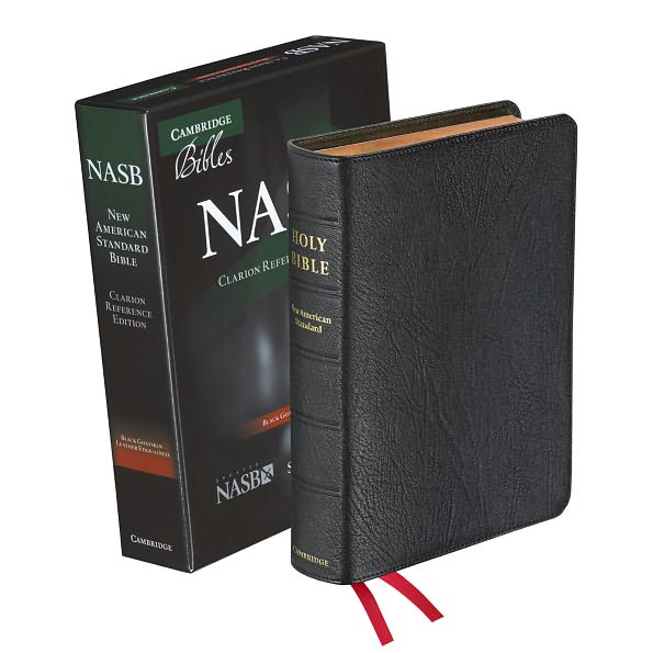 NASB Clarion Reference Black Goatskin NS486:XE