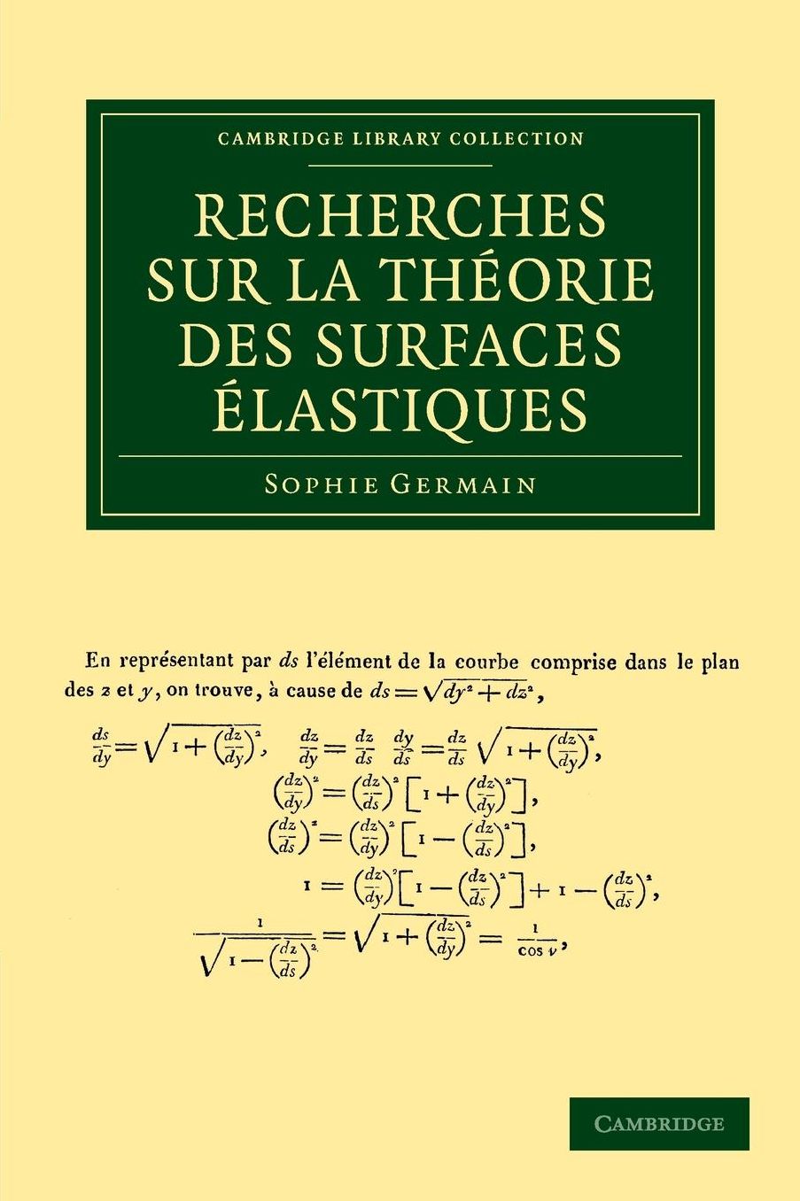 Recherches sur la th?orie des surfaces ?lastiques