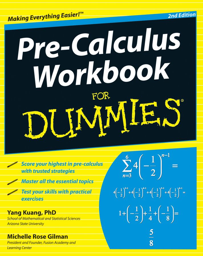 Pre-Calculus Workbook For Dummies