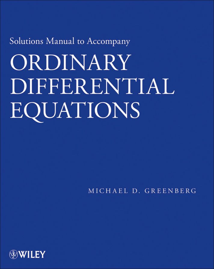 Solutions Manual to accompany Ordinary Differential Equations