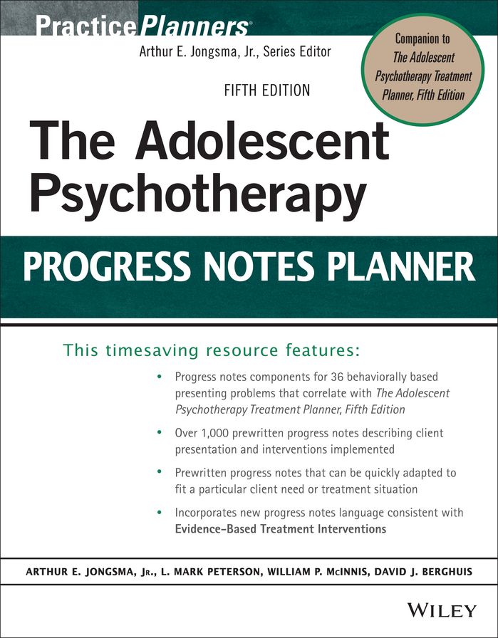 The Adolescent Psychotherapy Progress Notes Planner, 5th Edition