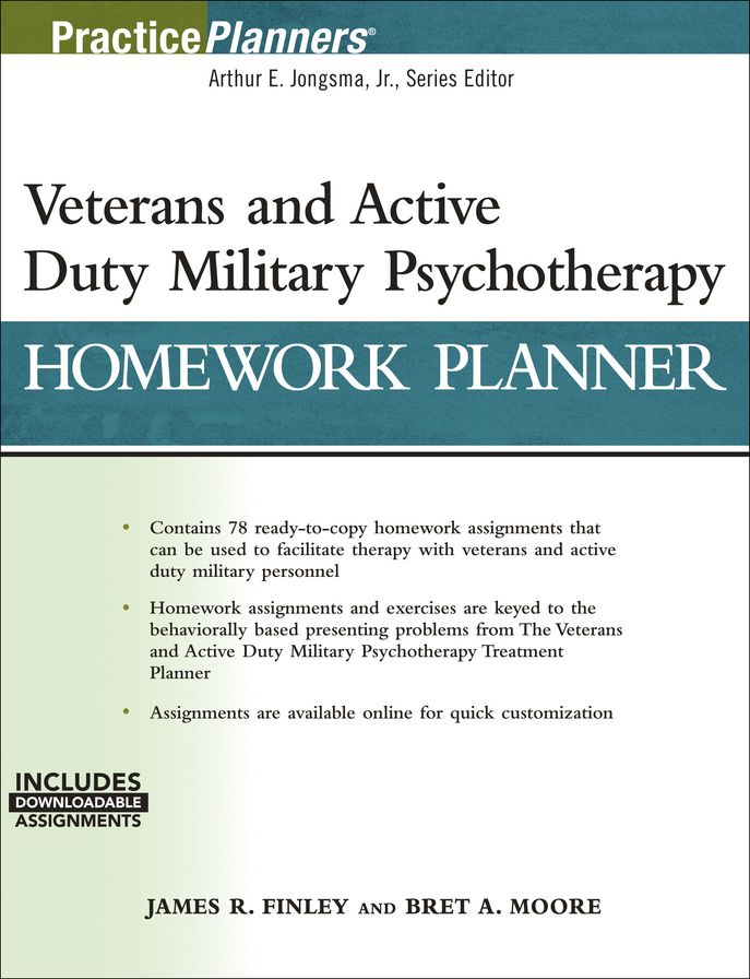 Veterans and Active Duty Military Psychotherapy Homework Planner