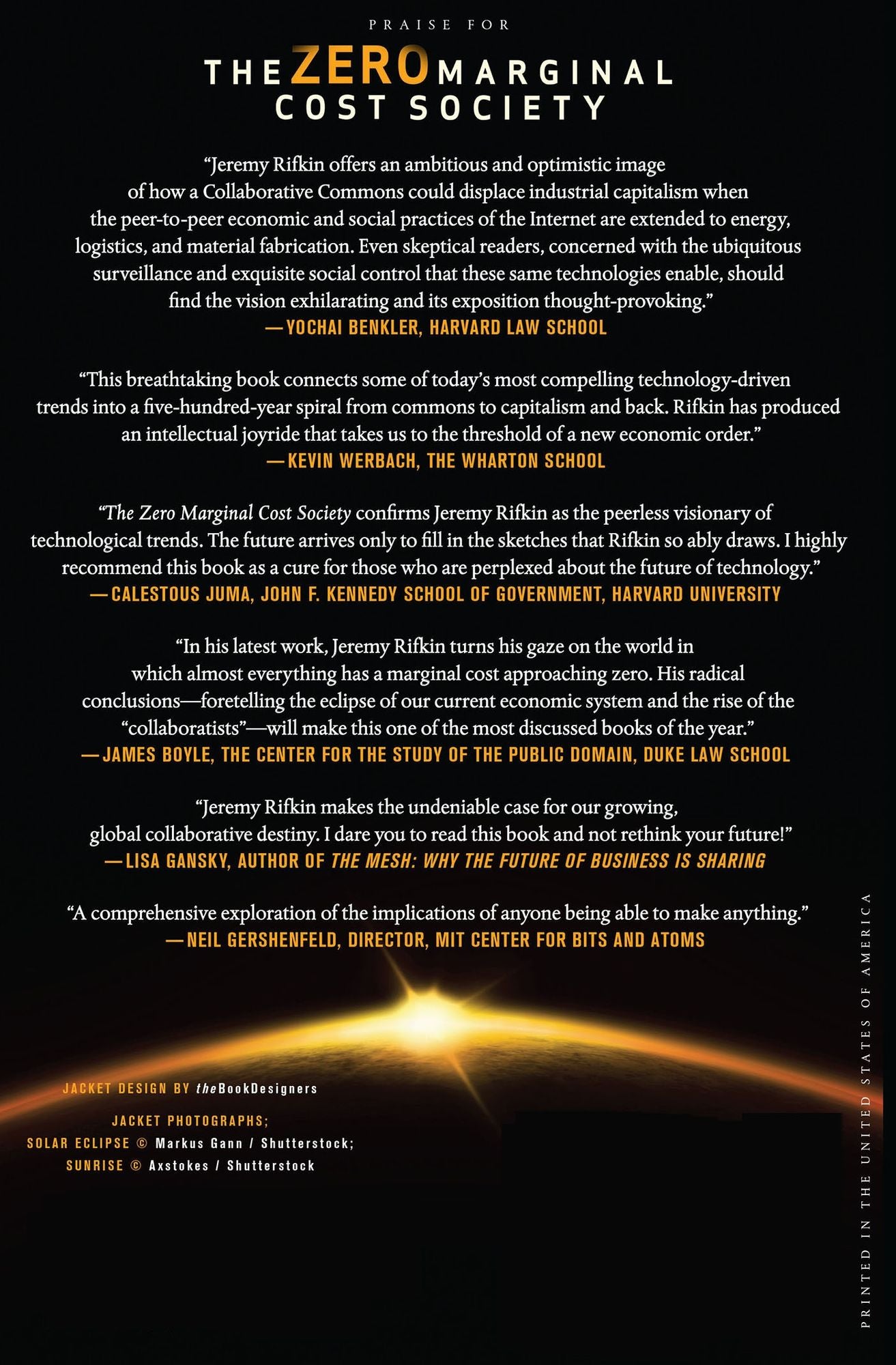 The Zero Marginal Cost Society: The Internet of Things, the Collaborative Commons, and the Eclipse of Capitalism