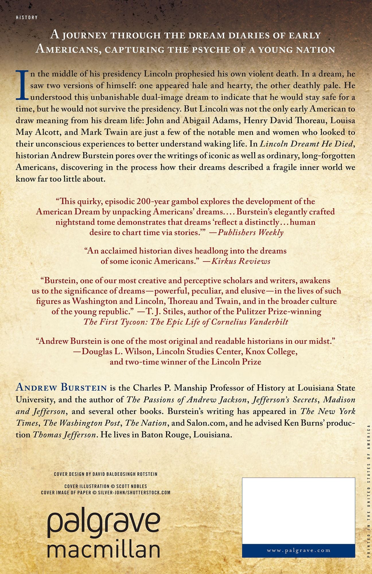 Lincoln Dreamt He Died: The Midnight Visions of Remarkable Americans from Colonial Times to Freud