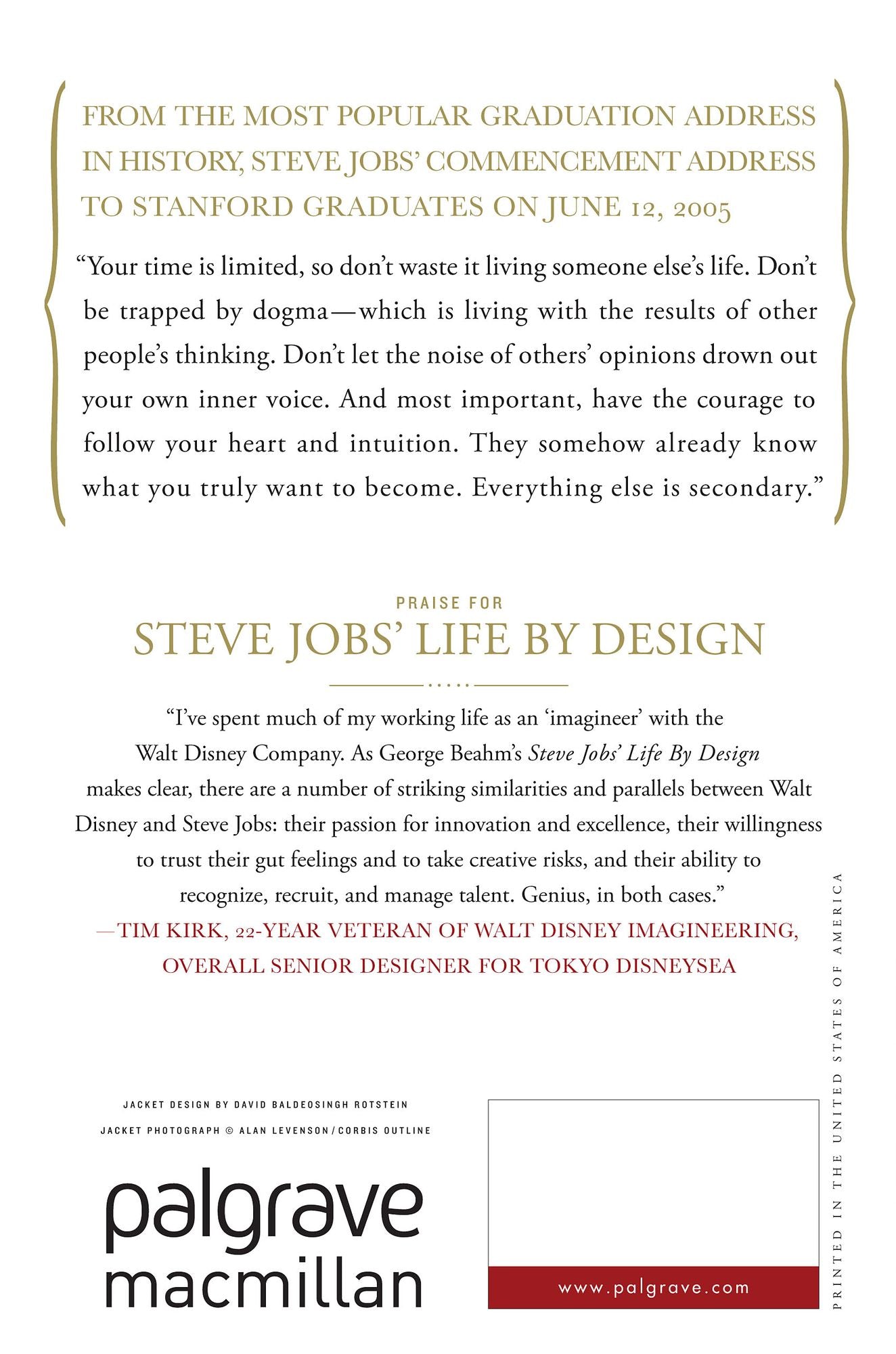 Steve Jobs' Life By Design: Lessons to be Learned from His Last Lecture