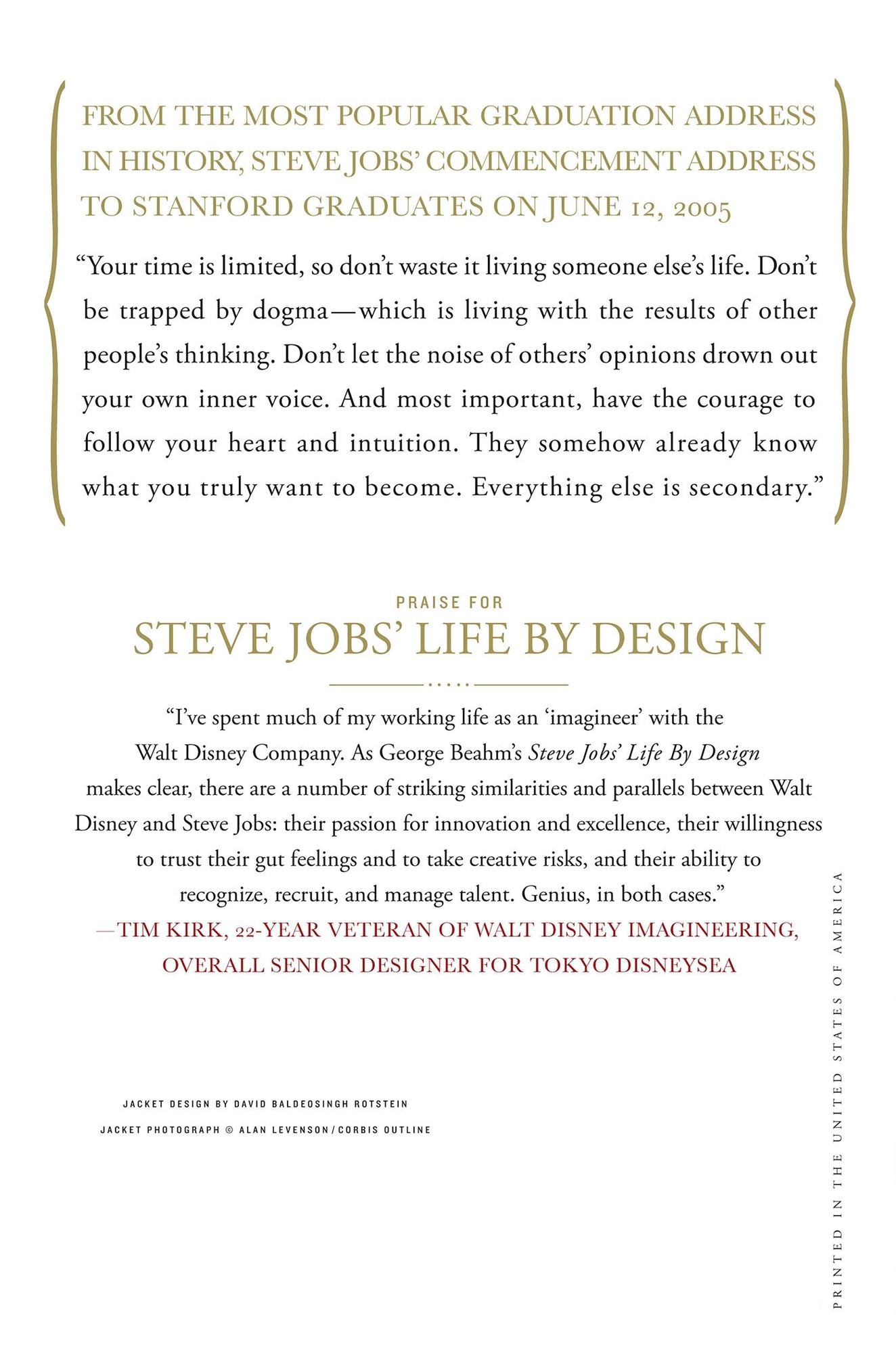 Steve Jobs' Life By Design: Lessons to be Learned from His Last Lecture