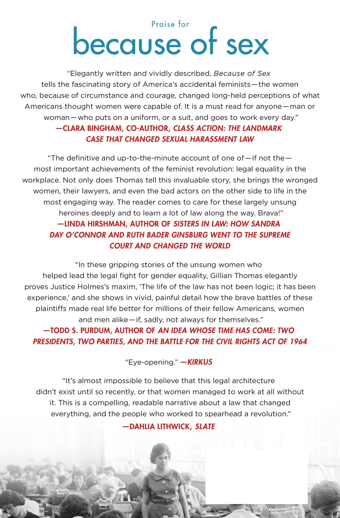 Because of Sex: One Law, Ten Cases, and Fifty Years That Changed American Women's Lives at Work