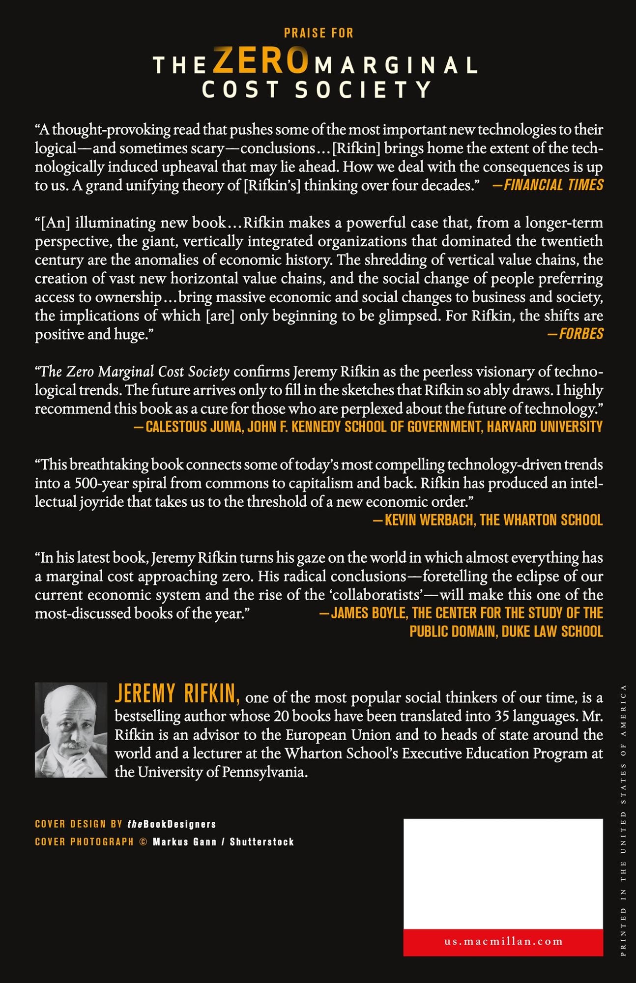 The Zero Marginal Cost Society: The Internet of Things, the Collaborative Commons, and the Eclipse of Capitalism