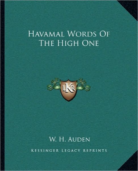 Havamal Words Of The High One