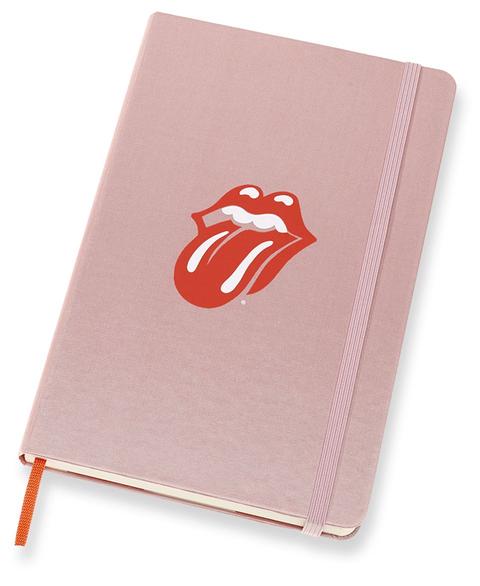 Moleskine Rolling Stones Notebook, Large, Ruled, Pink : Includes Stickers