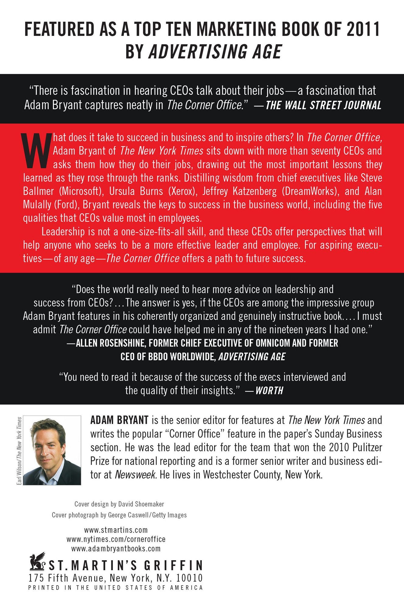 The Corner Office: Indispensable and Unexpected Lessons from CEOs on How to Lead and Succeed