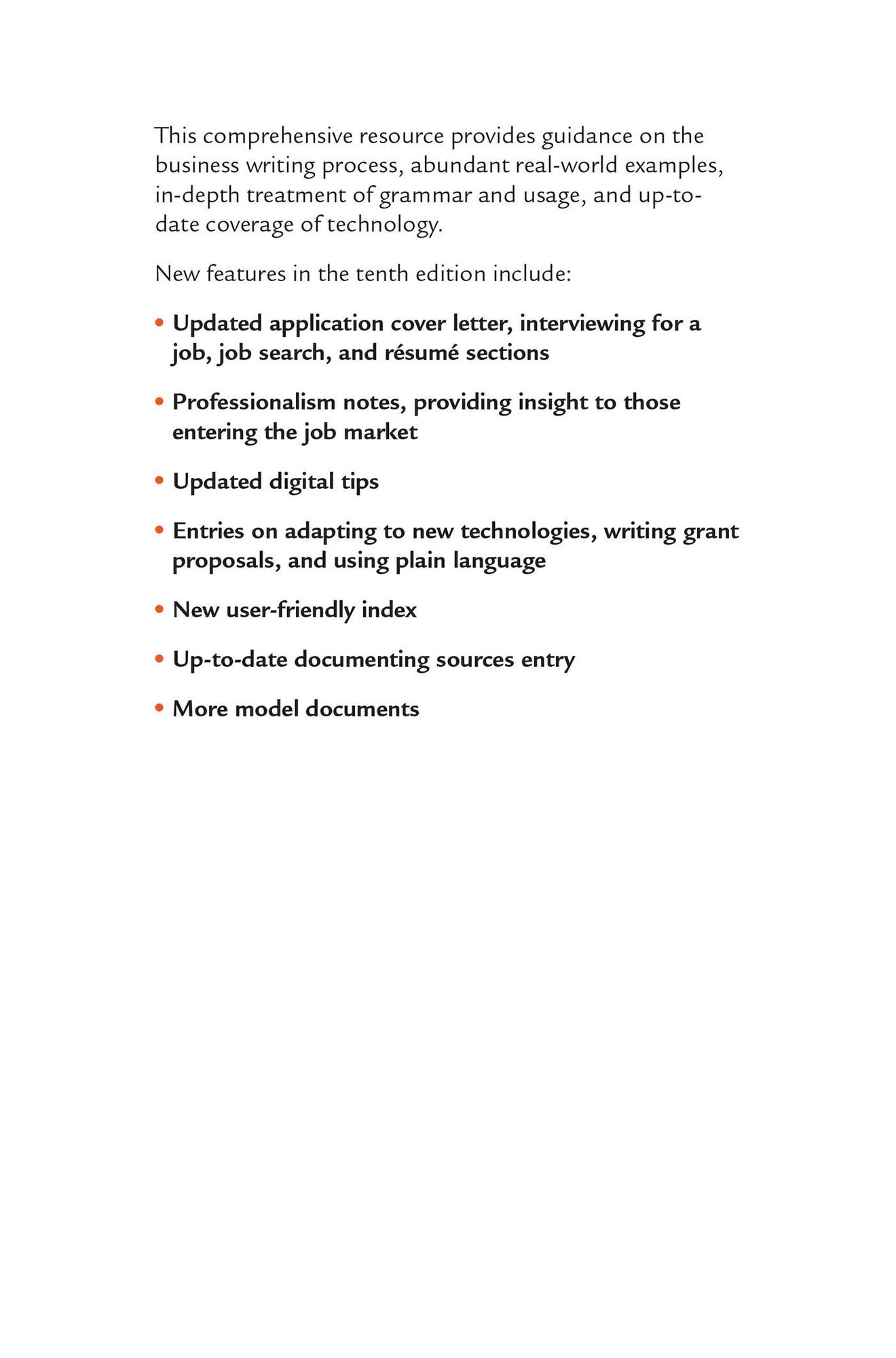The Business Writer's Handbook, Tenth Edition