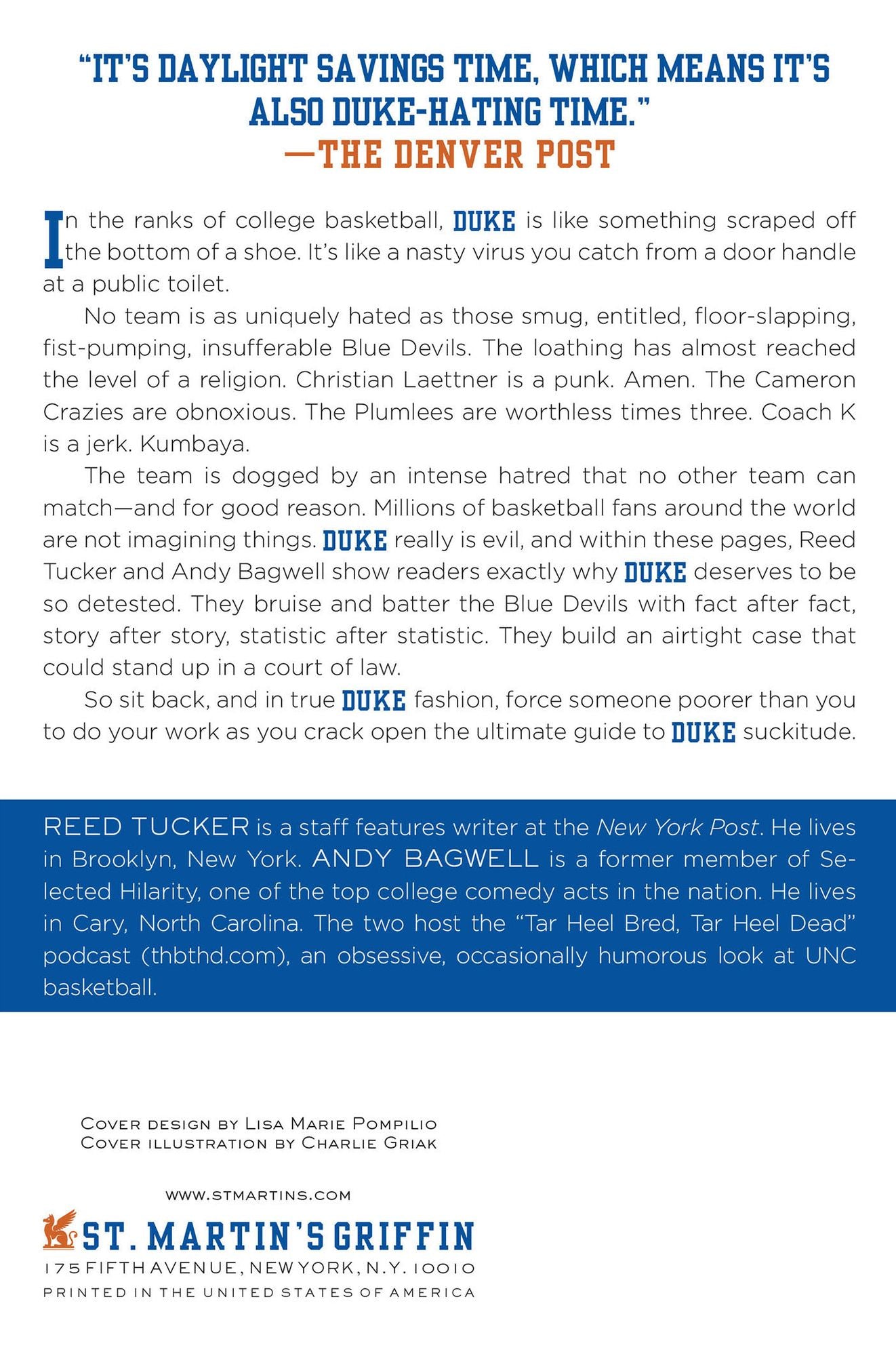 Duke Sucks: A Completely Evenhanded, Unbiased Investigation into the Most Evil Team on Planet Earth