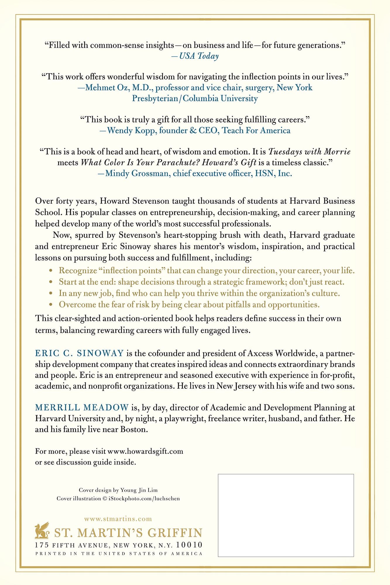 Howard's Gift: Uncommon Wisdom to Inspire Your Life's Work